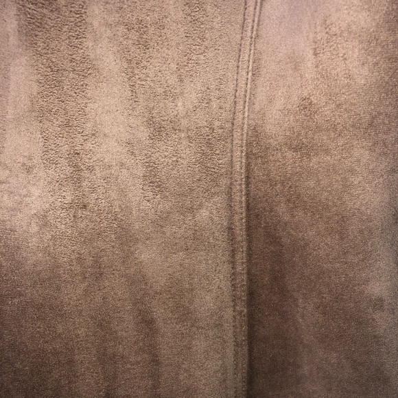 Lands' End Women's Size M Sueded Vest Jacket  Tan Polyester - Picture 8 of 10